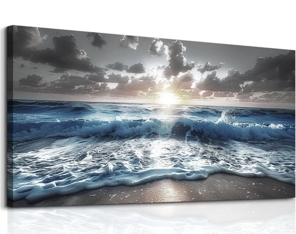 Canvas Picture Ocean Waves 40 X 20