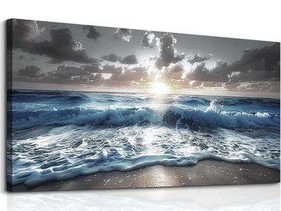Canvas Picture Ocean Waves 40 X 20