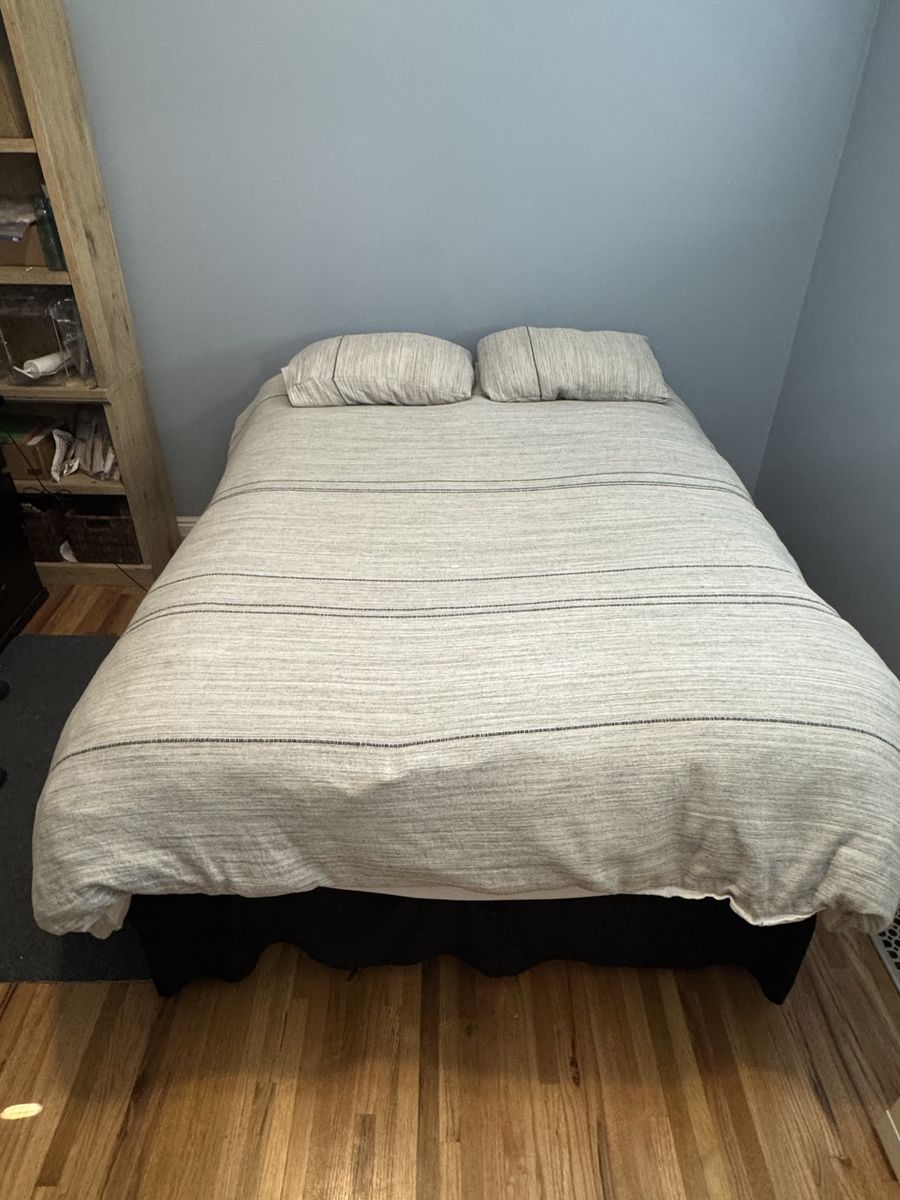 Full Bed Set - Bed Frame, Mattress, Box Spring and Bedding Included
