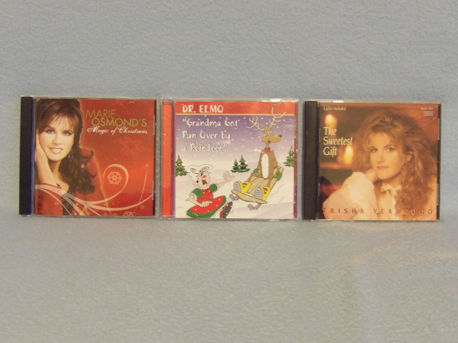 Marie Osmond~Trisha Yearwood~Dr. Elmo-Grandma Got Ran Over By A Reindeer Christmas CD's Albums