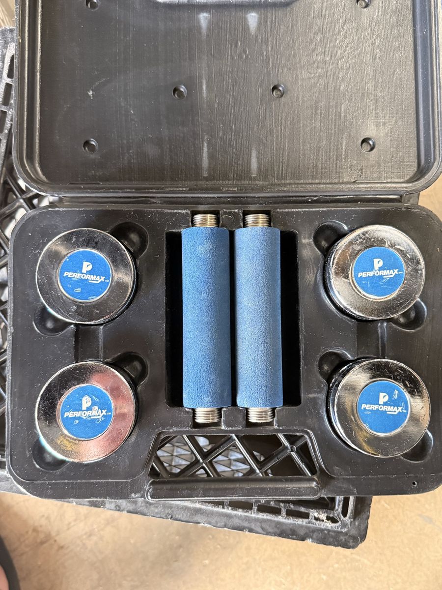 Performax Adjustable Dumbbell Set with Case - Compact Home Gym Weights