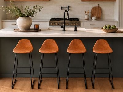 Pottery Barn Brenner Leather Bar Stools – Like New (Set of 2 or 4)