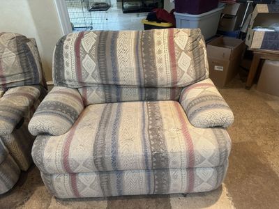 Used manual reclining chair and loveseat