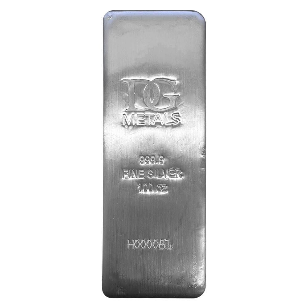 DG Metals 100 Ounce Silver Bar