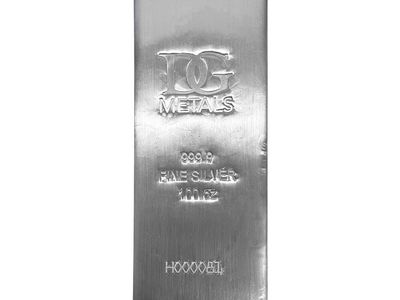 DG Metals 100 Ounce Silver Bar