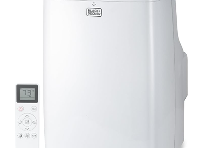BLACK+DECKER Portable Air Conditioner, 9,000 BTU, BPACT08WT, White 5,300 BTU SACC for Rooms up to 400 Sq. Ft