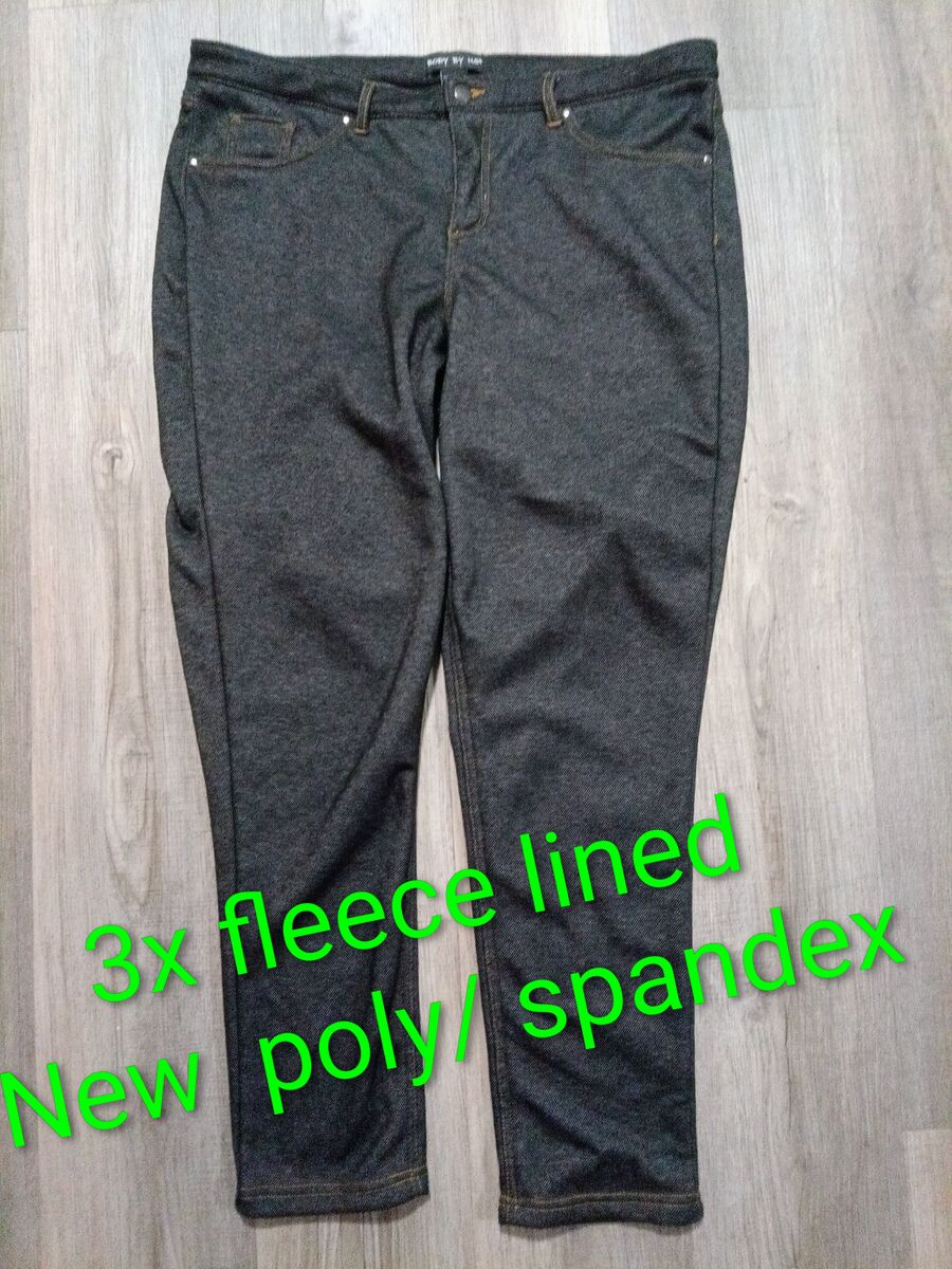 Fleece lined pants 3x New plus size