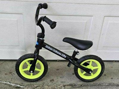Infans Kids Black Balance Bike Bicycle w/Adjustable Handlebar & Seat Strider 3-5 Yrs. 10” Wheels