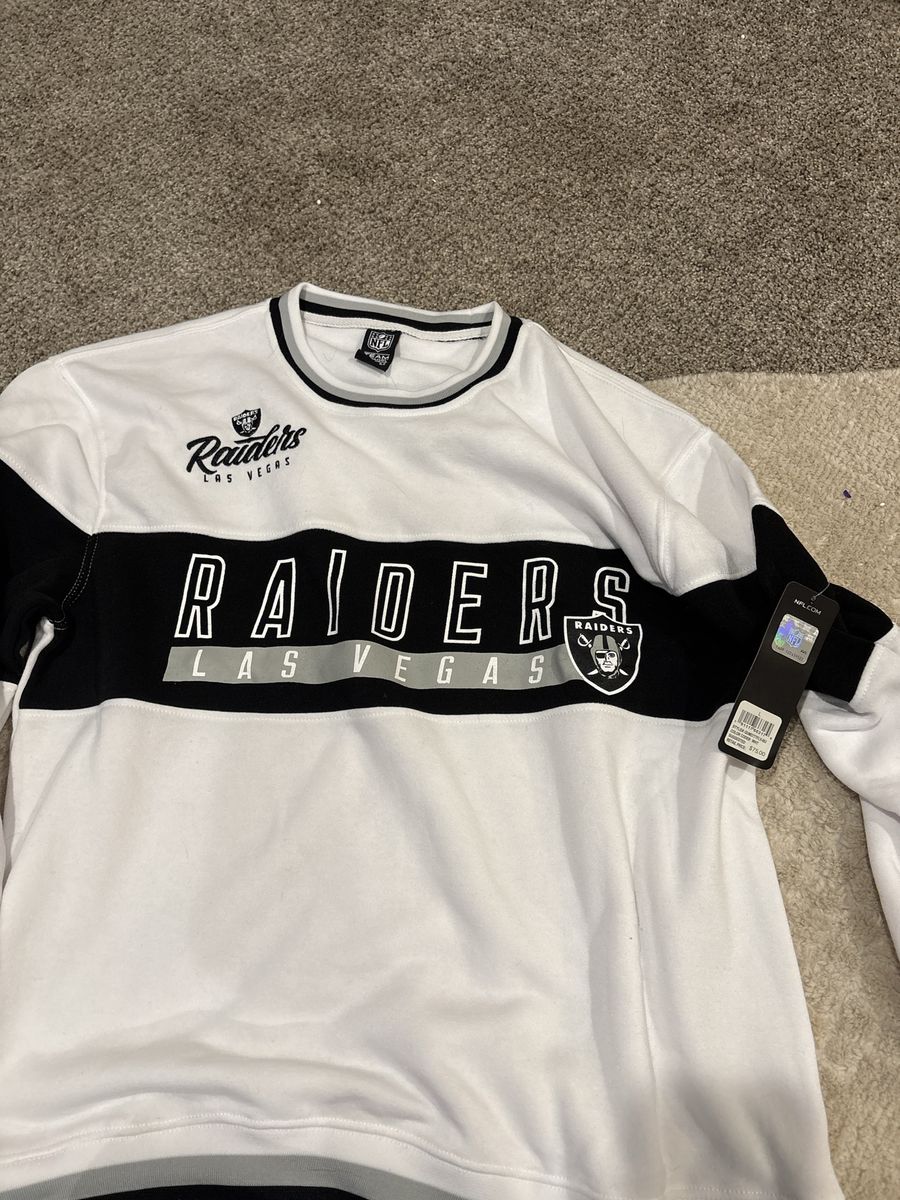 NWT NFL Team Apparel Las Vegas Raiders Sweatshirt White Black Size Large