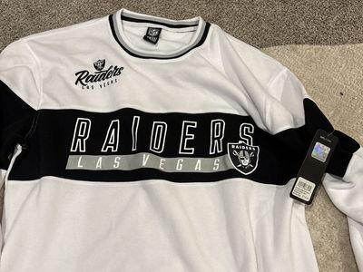 NWT NFL Team Apparel Las Vegas Raiders Sweatshirt White Black Size Large