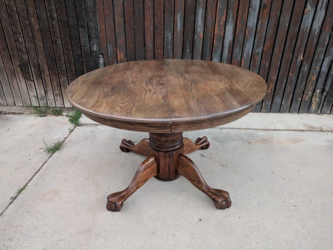Antique Claw Foot Dining Table