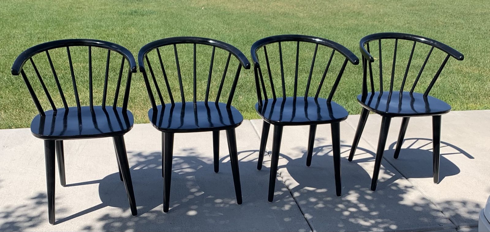 Set Of 4 Windsor Farm Style Dining Chairs