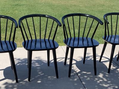 Set Of 4 Windsor Farm Style Dining Chairs