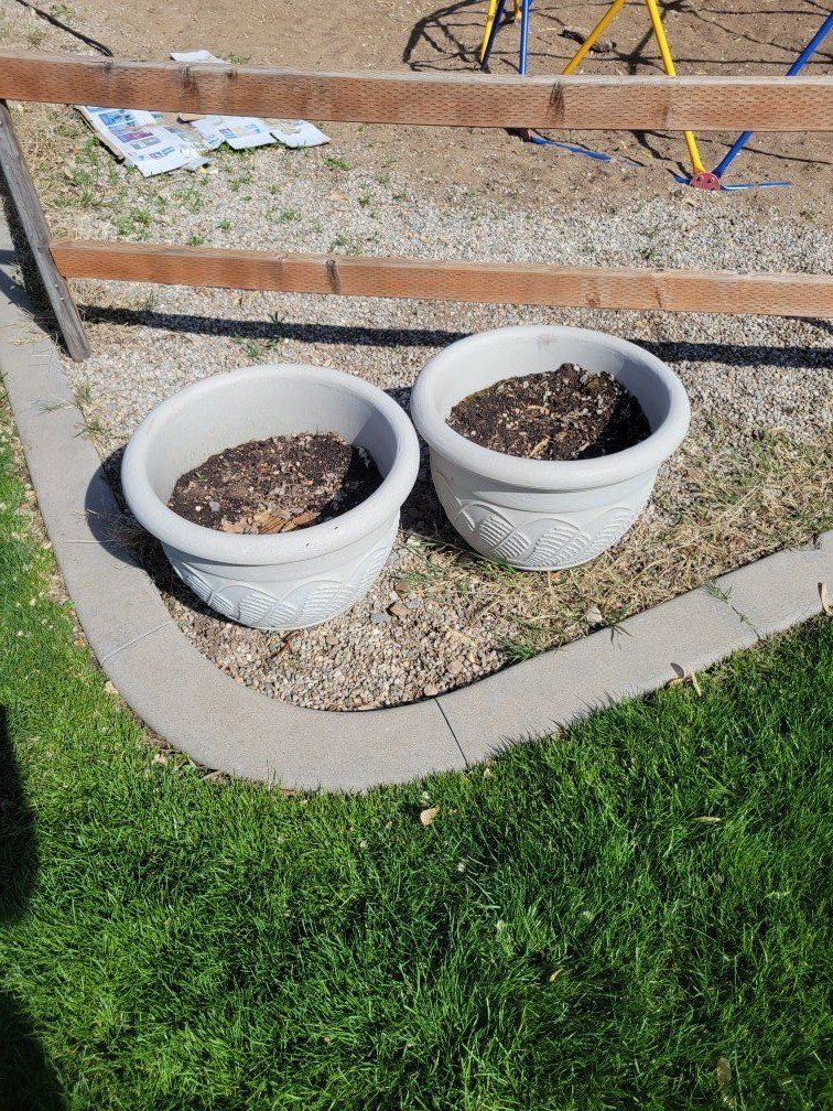 white flower pot/planter