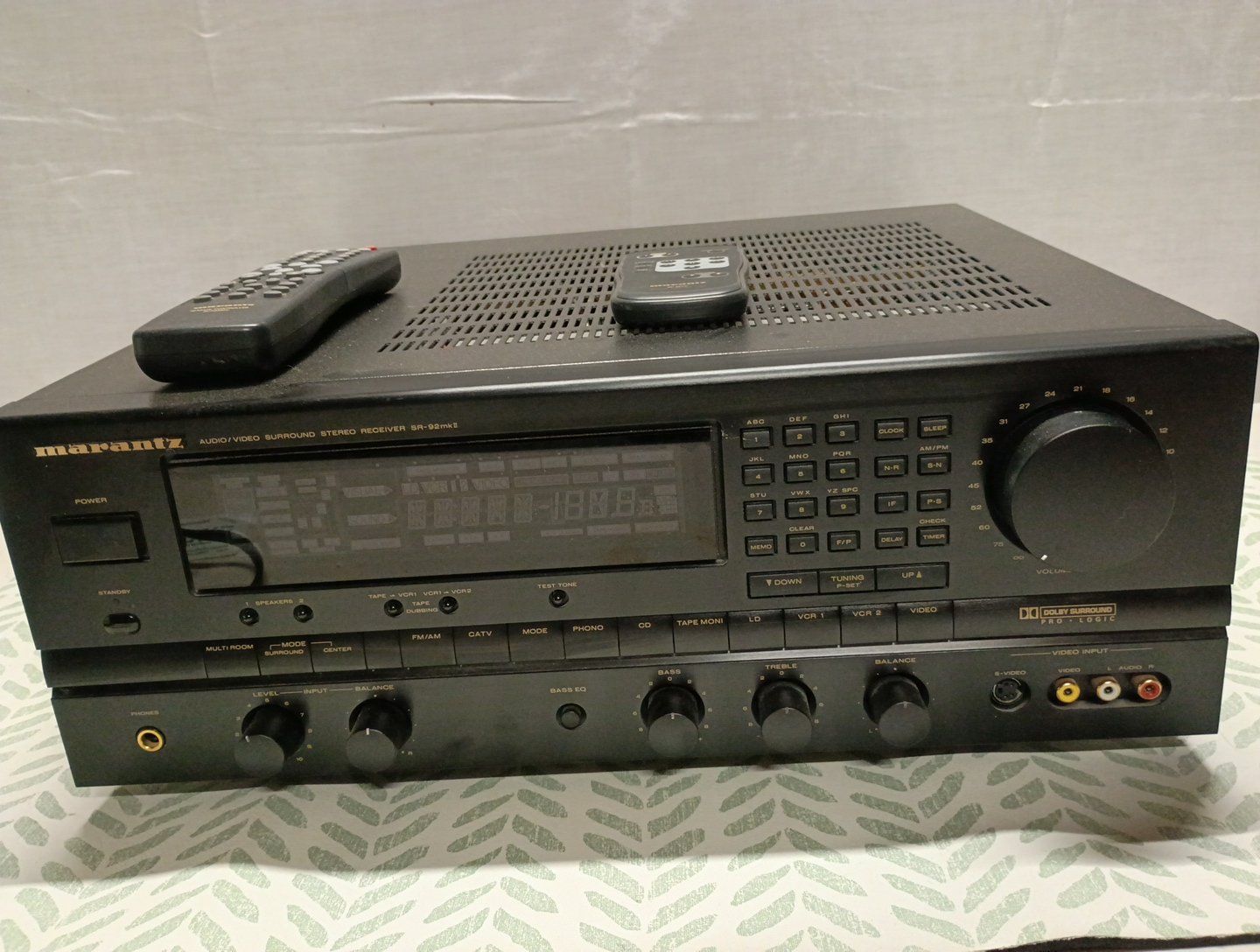 Marantz SR-92 MKII Receiver Dolby Pro Logic Surround Sound - MINT !
