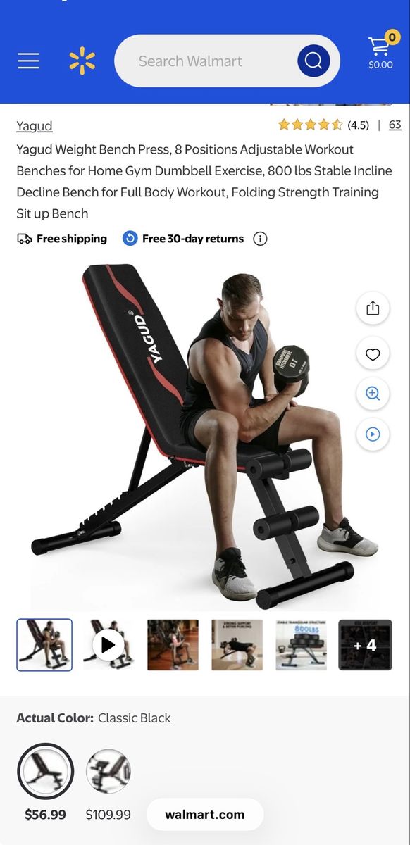 Yagud Adjustable Weight Bench – New in Box
