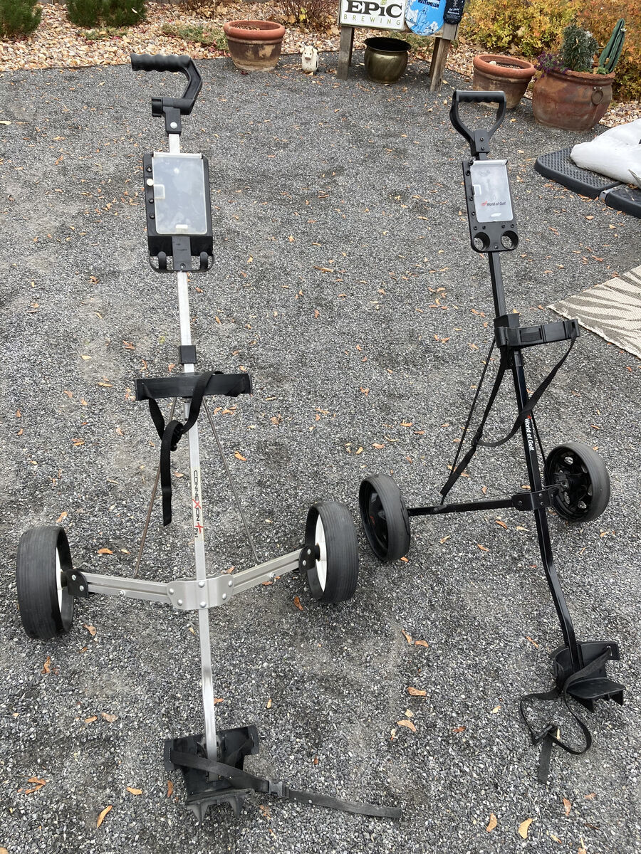 Golf Club Pull Carts: Knight Connection XPlus Aluminum Golf Pull Cart(sold) & JEF World of Golf Pull Cart