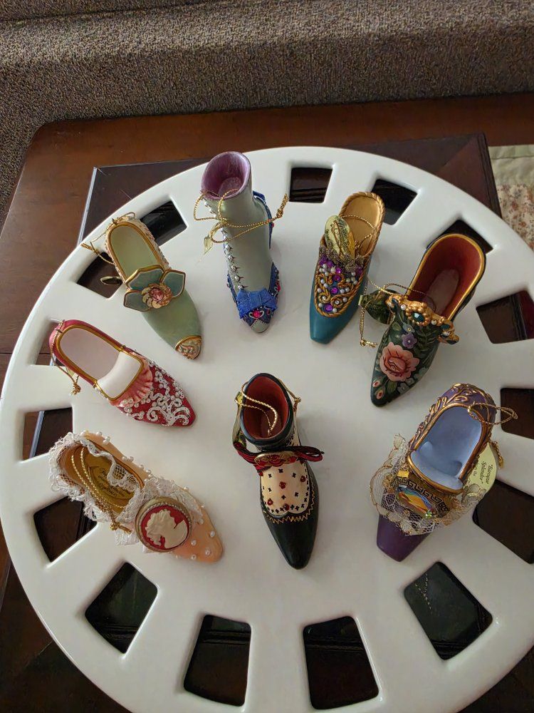 Ashton Drake Vintage Shoes Ornaments Lot