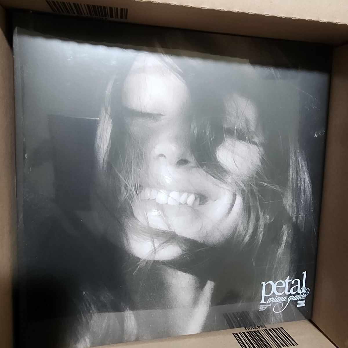 Ariana Grande Petal Translucent Pearly White LP Signed Vinyl Record