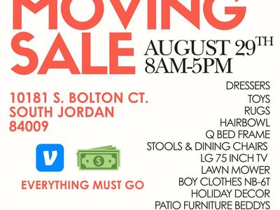 Huge Moving Sale - Dressers, TVs, Clothes, Furniture & More