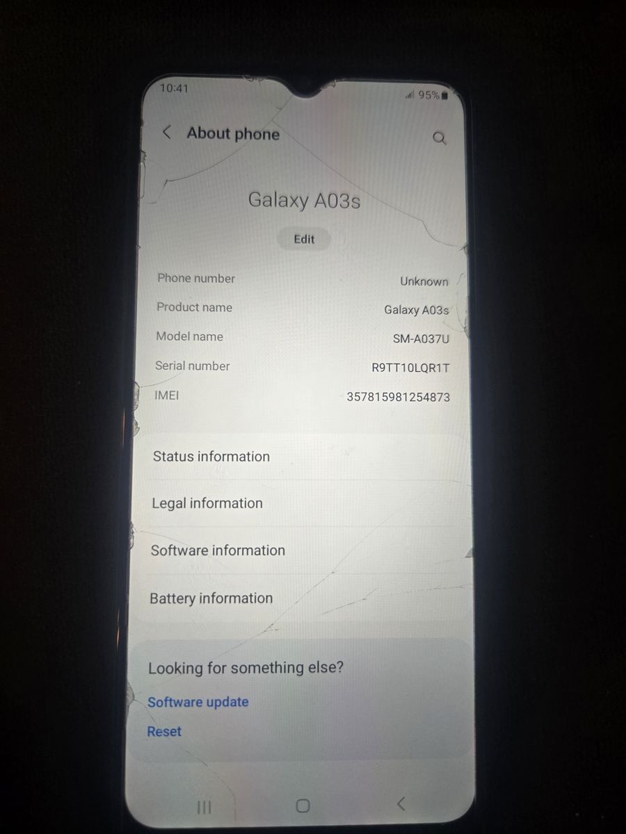 Samsung Galaxy A03s SM-A037U Black Smartphone - 
