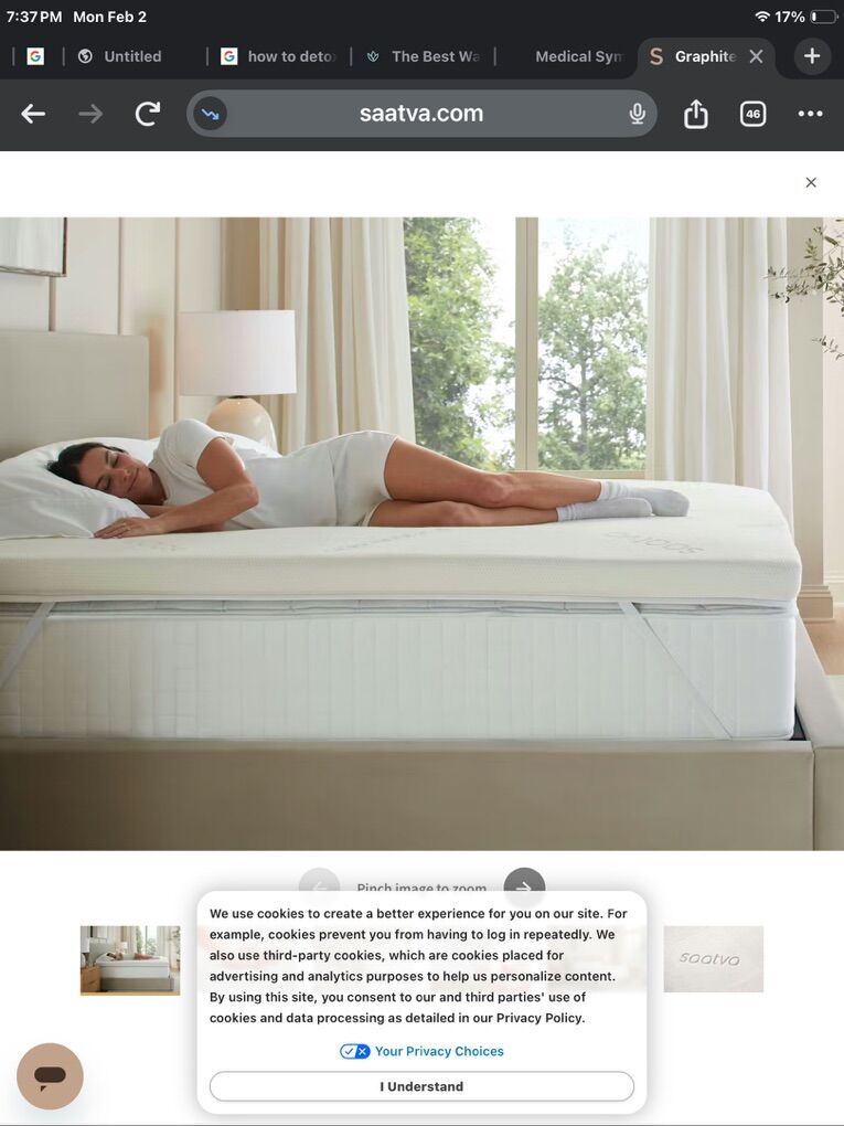 Saatva Graphite Mattress Topper- King