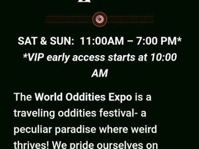 Tickets to the World Oddies Expo at The Mountain America Expo Center.