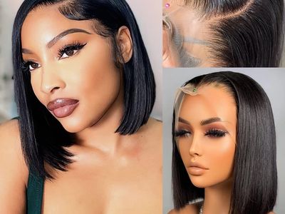 NEW Flady 10 inch Bob Wig Human Hair 13x4 Frontal Lace Wig Straight With Baby Hair Glueless Short Bob Wigs