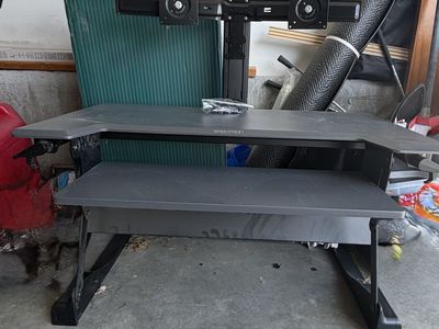 Ergotron WorkFit-TL Sit-Stand Desk Converter w/ Dual Monitor Mount