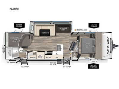 2026 Forest River RV Cherokee Alpha Wolf 26DBH