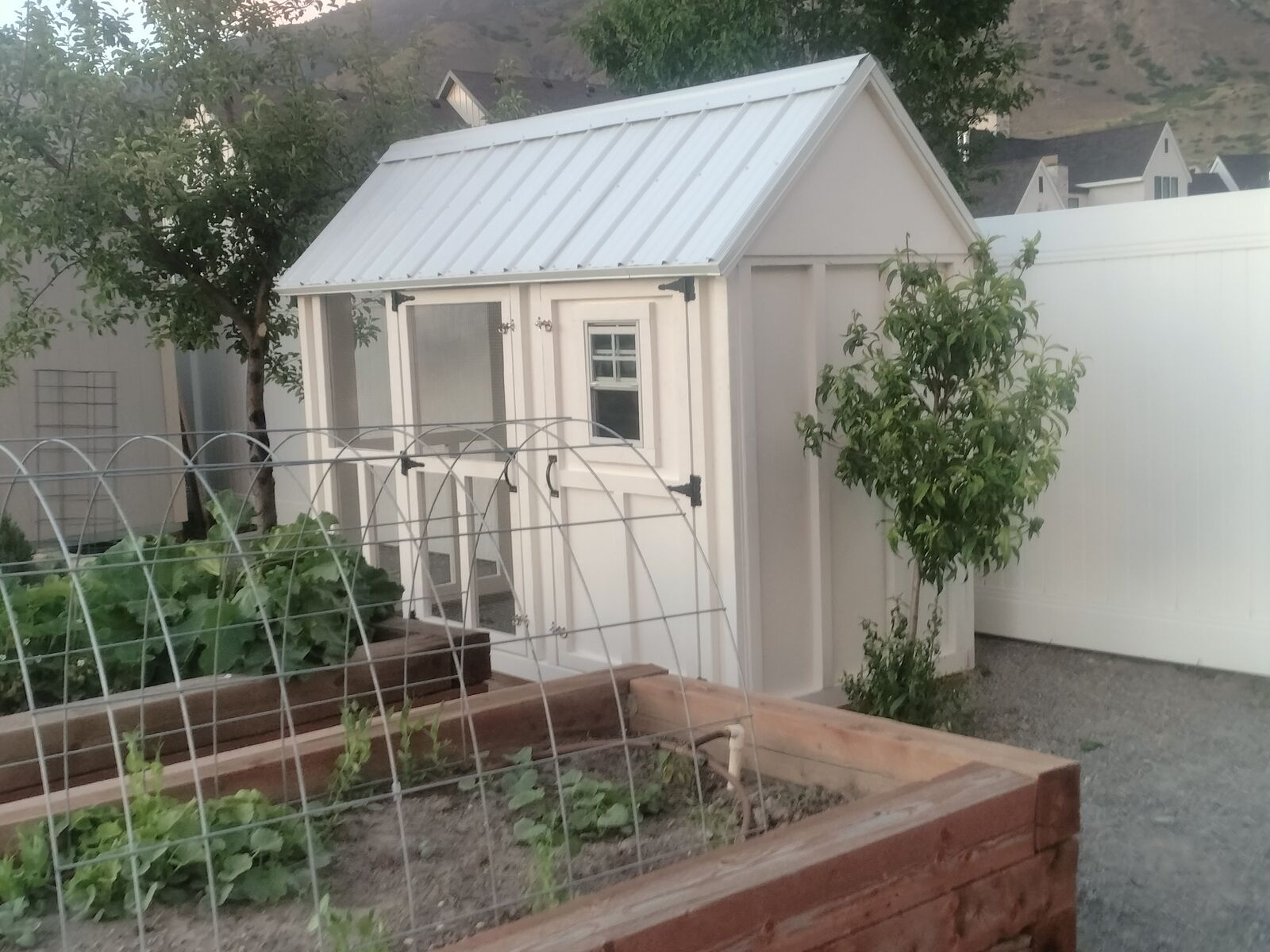 New chicken coop  55 inches x 10ft.  x 7.5 walk in or bi level