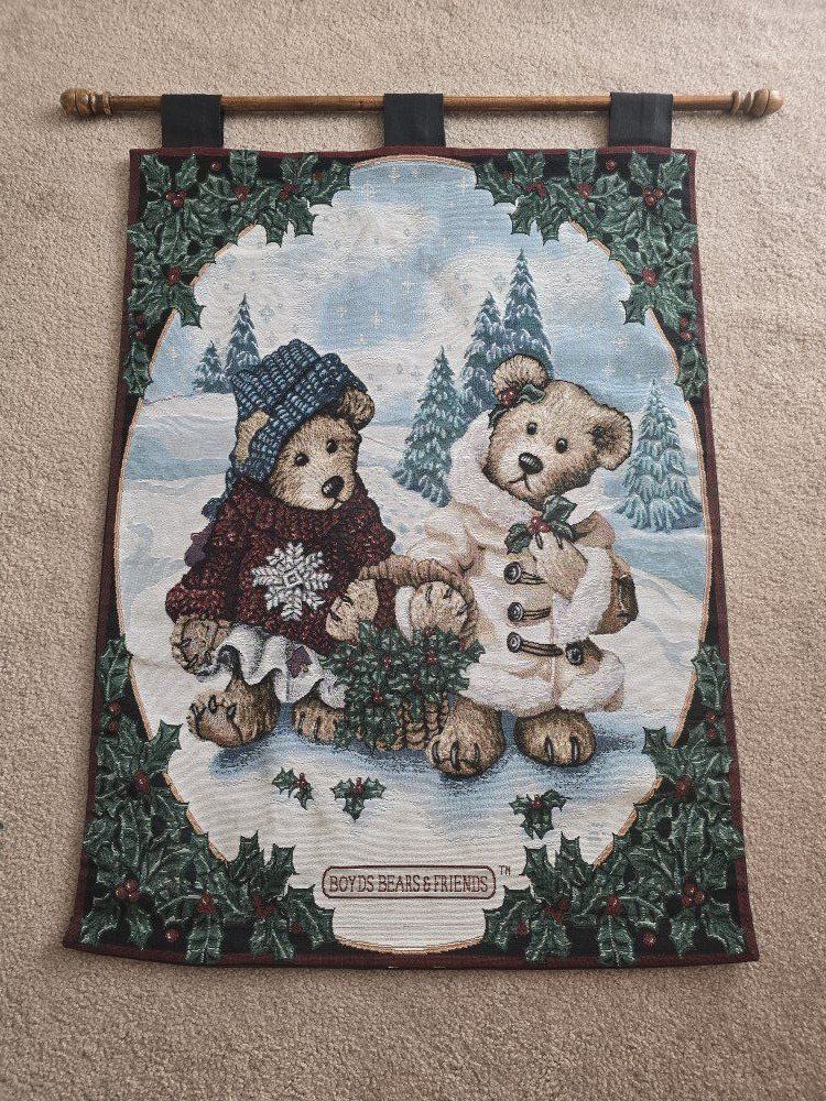Boyds Bears Tapestry. Wall hanging
