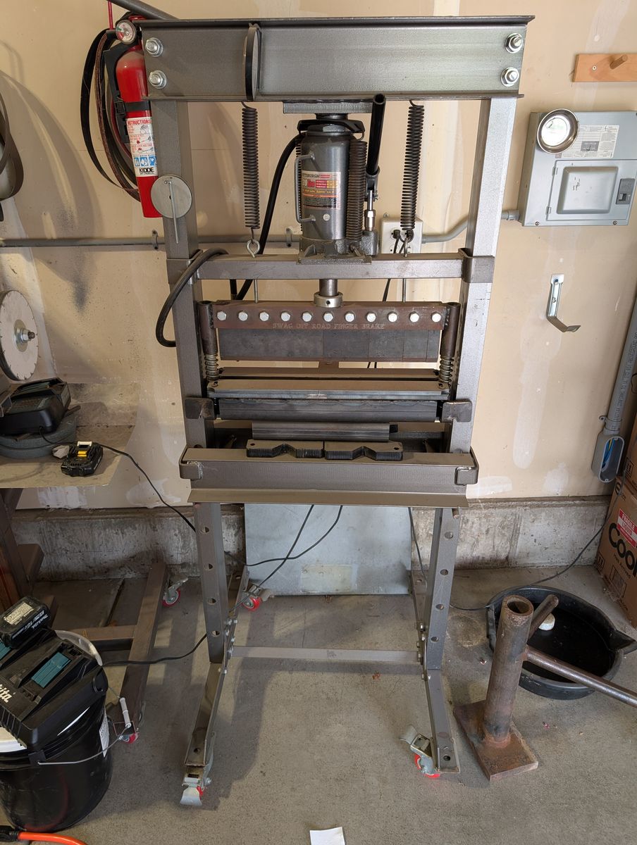 20 Ton Shop Press with SWAG Finger Brake Air/Hydraulic bottle jack $900 OBO