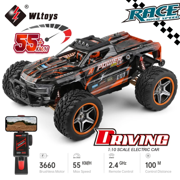 NEW Wltoys 104019 1/10 Brushless 2s LiPo 4WD RC Truck w/ Aluminum Chassis, Arms