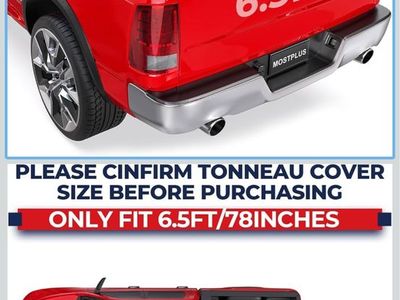 Mostplus 6.5 FT Soft Tri-Fold Tonneau Cover for 78 Inch Truck Bed
