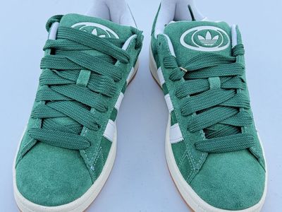 Adidas Campus 00s Men's Size 8.5 Green Suede Gum Sole Skate Shoes H03472 New