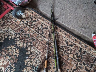 Pair of Used Fishing Rods and Reel - Tackle Gear for Fishing Enthusiasts