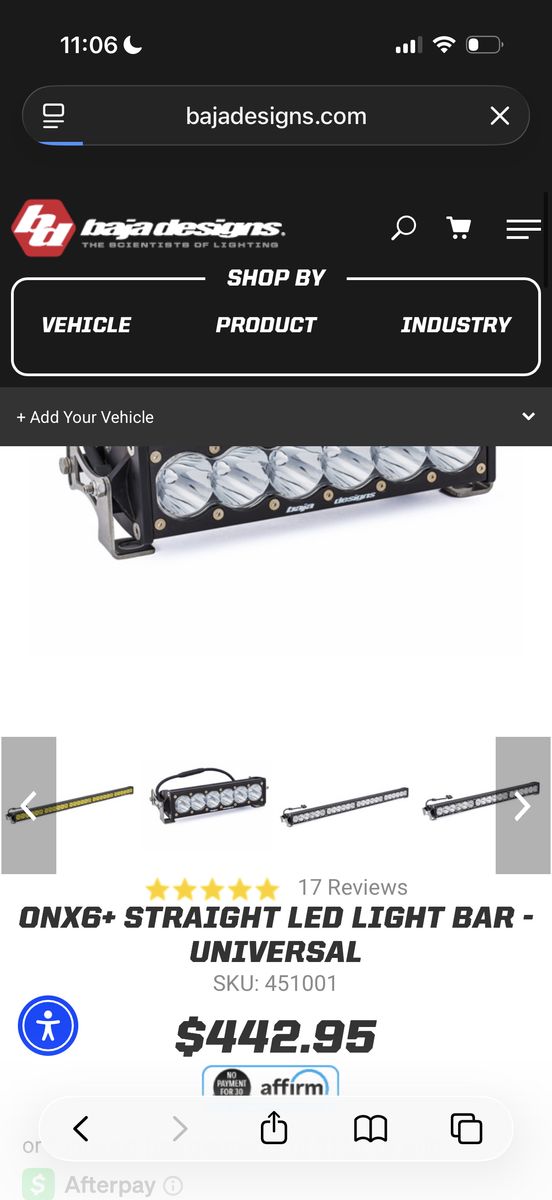 Baja Designs OnX6 10 driving Combo