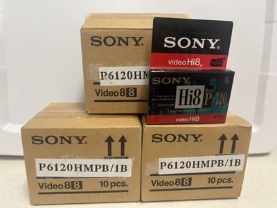 Sony P6-120HMP Hi8 Video Cassette Tapes - 27 Pack NTSC Metal Particle Tape - New Sealed