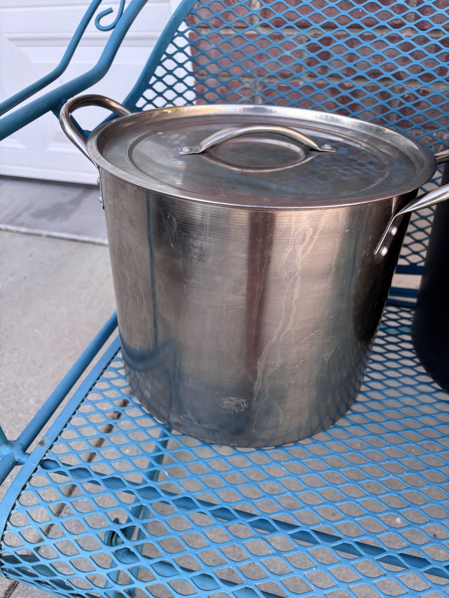 12 quart stainless steel stock pot.
