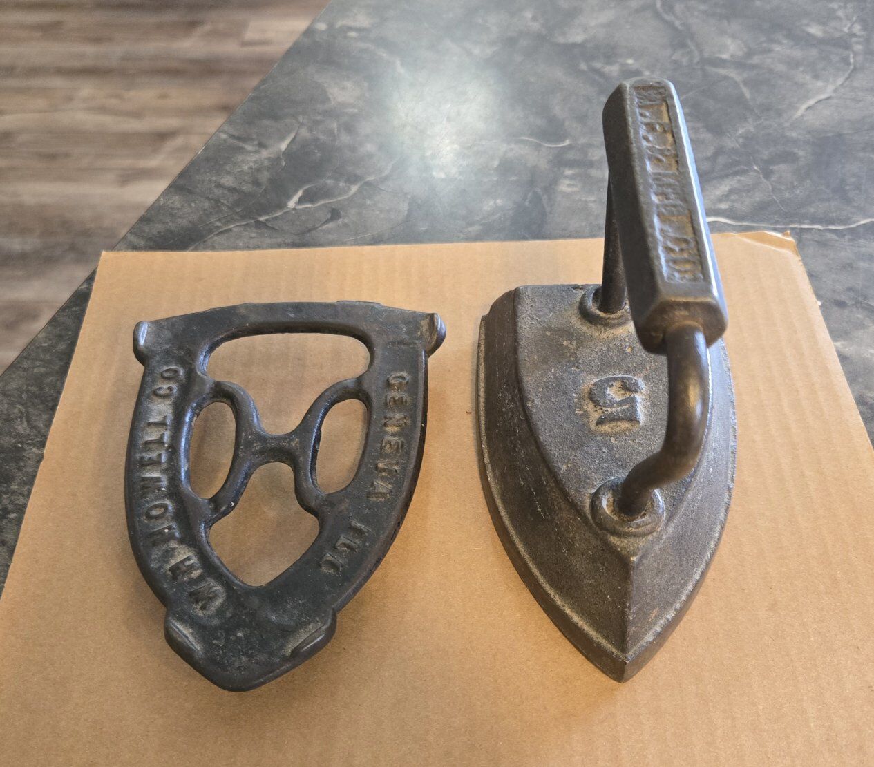 Antique Iron and Stand Set