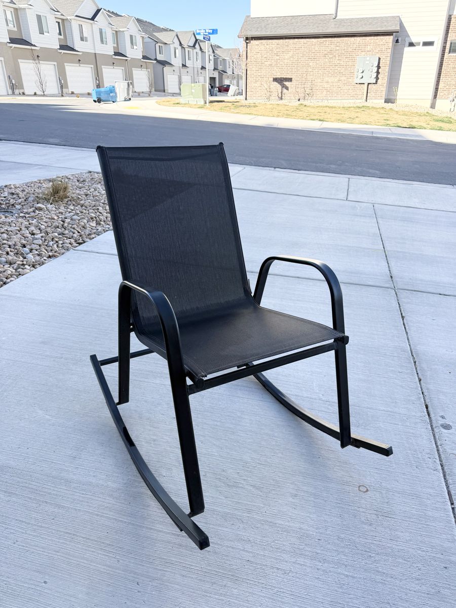 Black Outdoor Rocking Chair