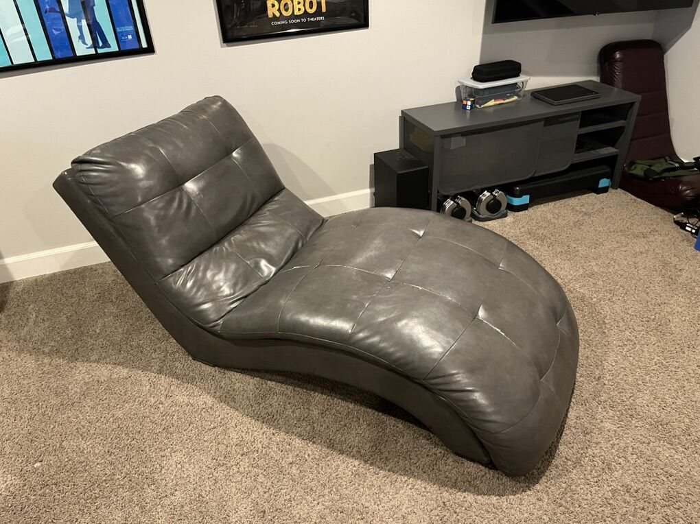Gray Leather Chair