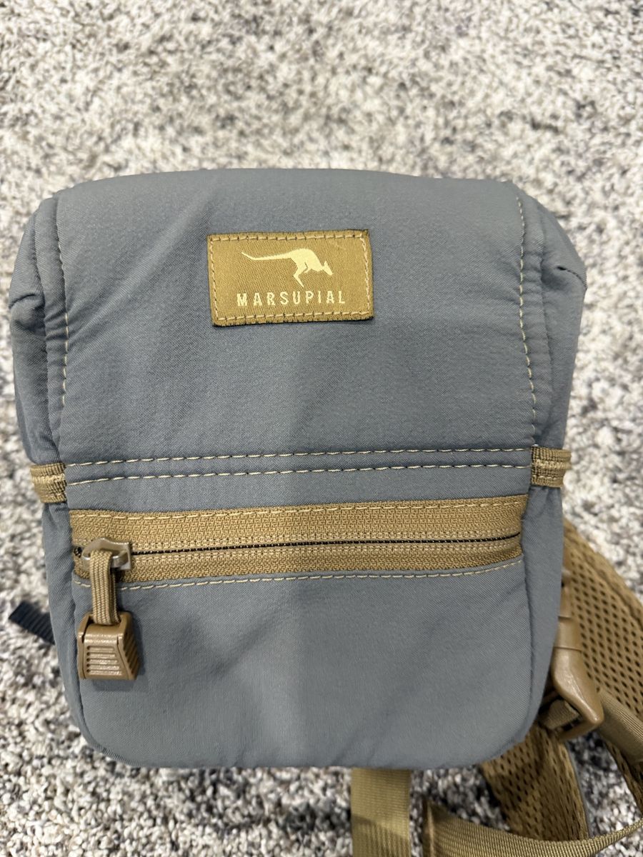 Marsupial Gear Binocular Harness Chest Pack Rangefinder Pouch - Gray- medium
