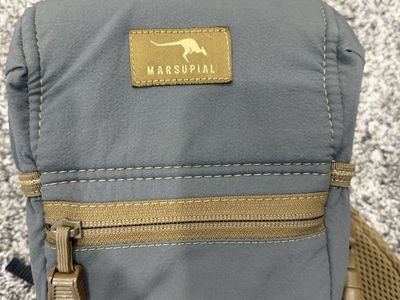 Marsupial Gear Binocular Harness Chest Pack Rangefinder Pouch - Gray- medium