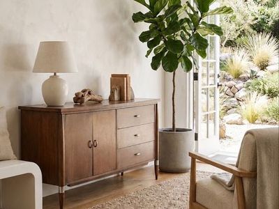Vintage Mid Century Atomic Dresser Credenza