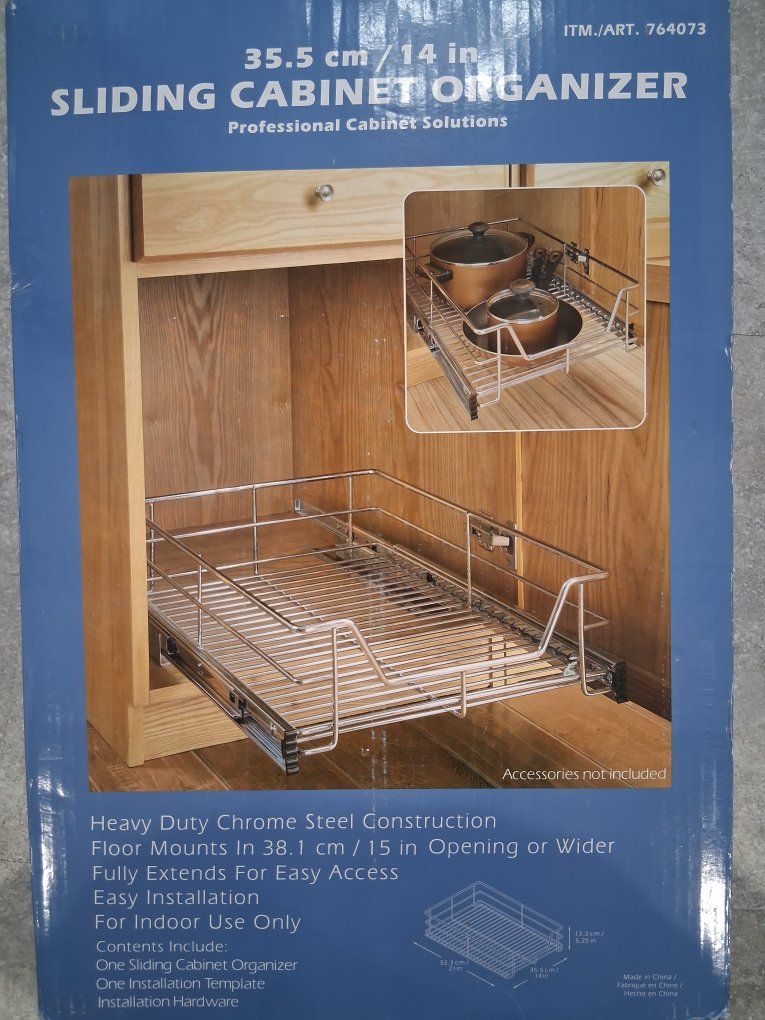 sliding cabinet organizer