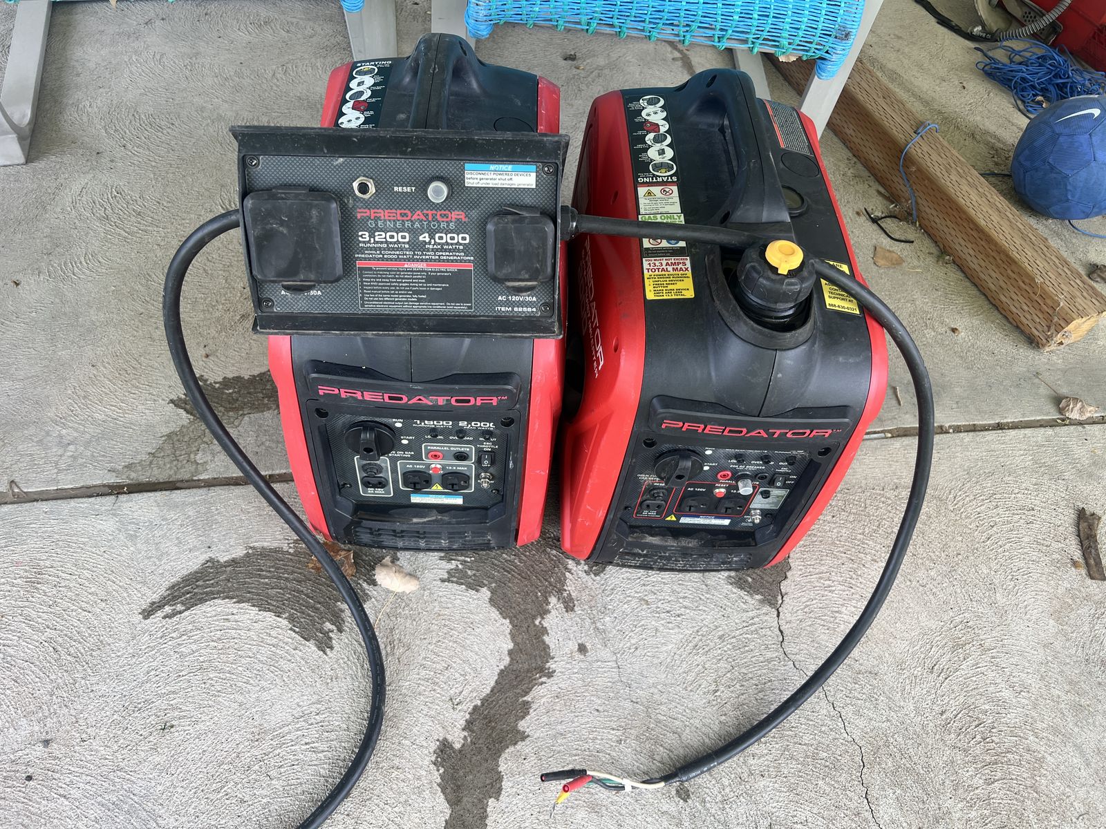 2 predator 2000 watt inverter generators