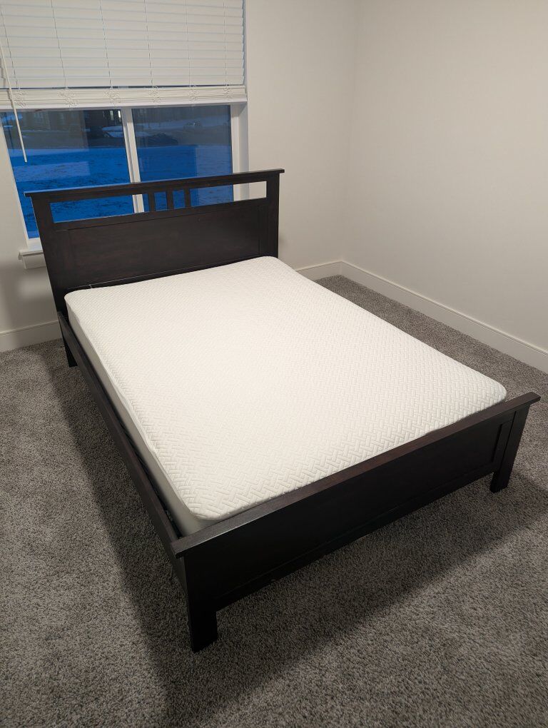Full sized Bed frame and Board with Mattress
