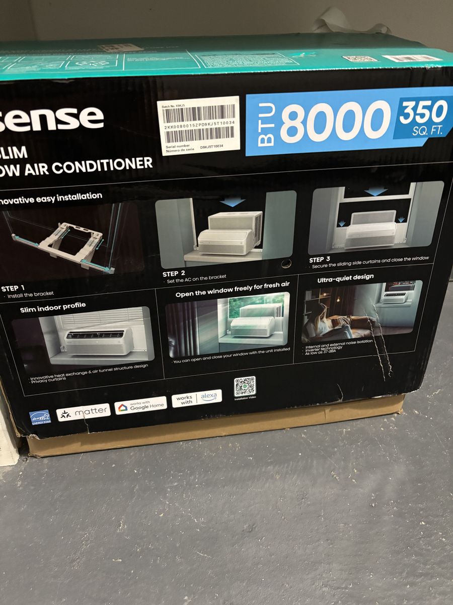 Hisense 8BTU Window AC - Barely Used